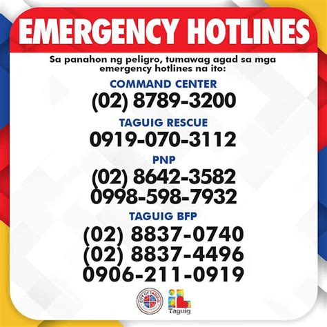Taguig City Hotlines .